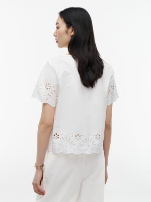 Женские свитеры Tommy Hilfiger Embroidered Eyelet Poplin Top — фото 4