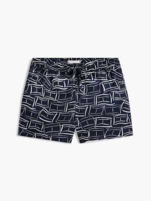 Женские брюки Tommy Hilfiger Allover Flag Linen-Blend Pull-On Short — фото 5
