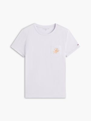 Женские футболки Tommy Hilfiger Script Monogram Pocket T-Shirt — фото 5