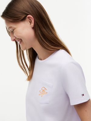 Женские футболки Tommy Hilfiger Script Monogram Pocket T-Shirt — фото 3
