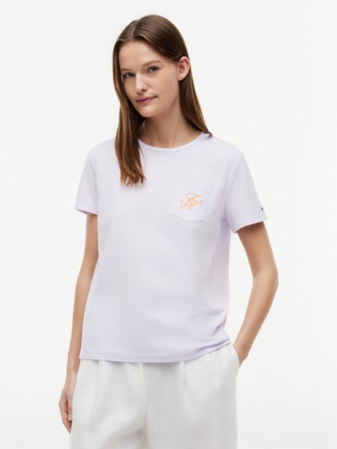 Женские футболки Tommy Hilfiger Script Monogram Pocket T-Shirt