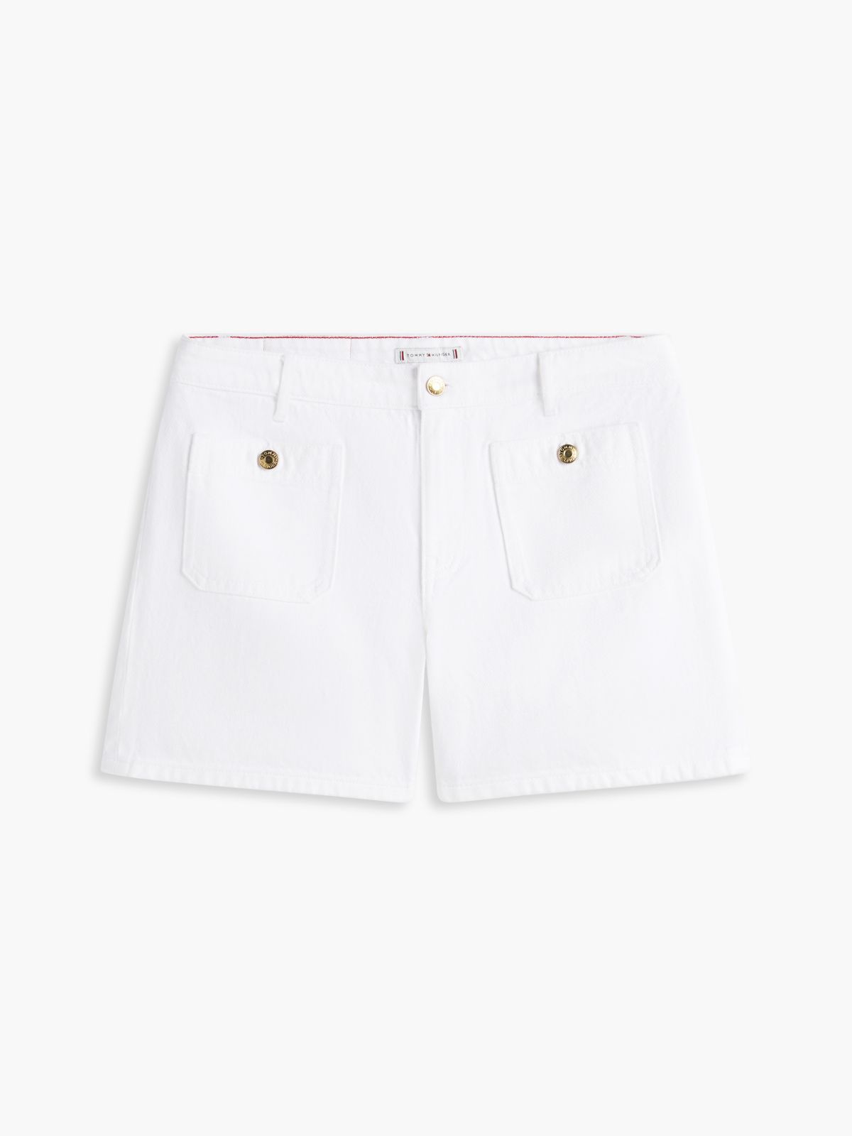 Patch Pocket 5" Denim Short — White