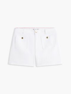 Patch Pocket 5" Denim Short — White 5