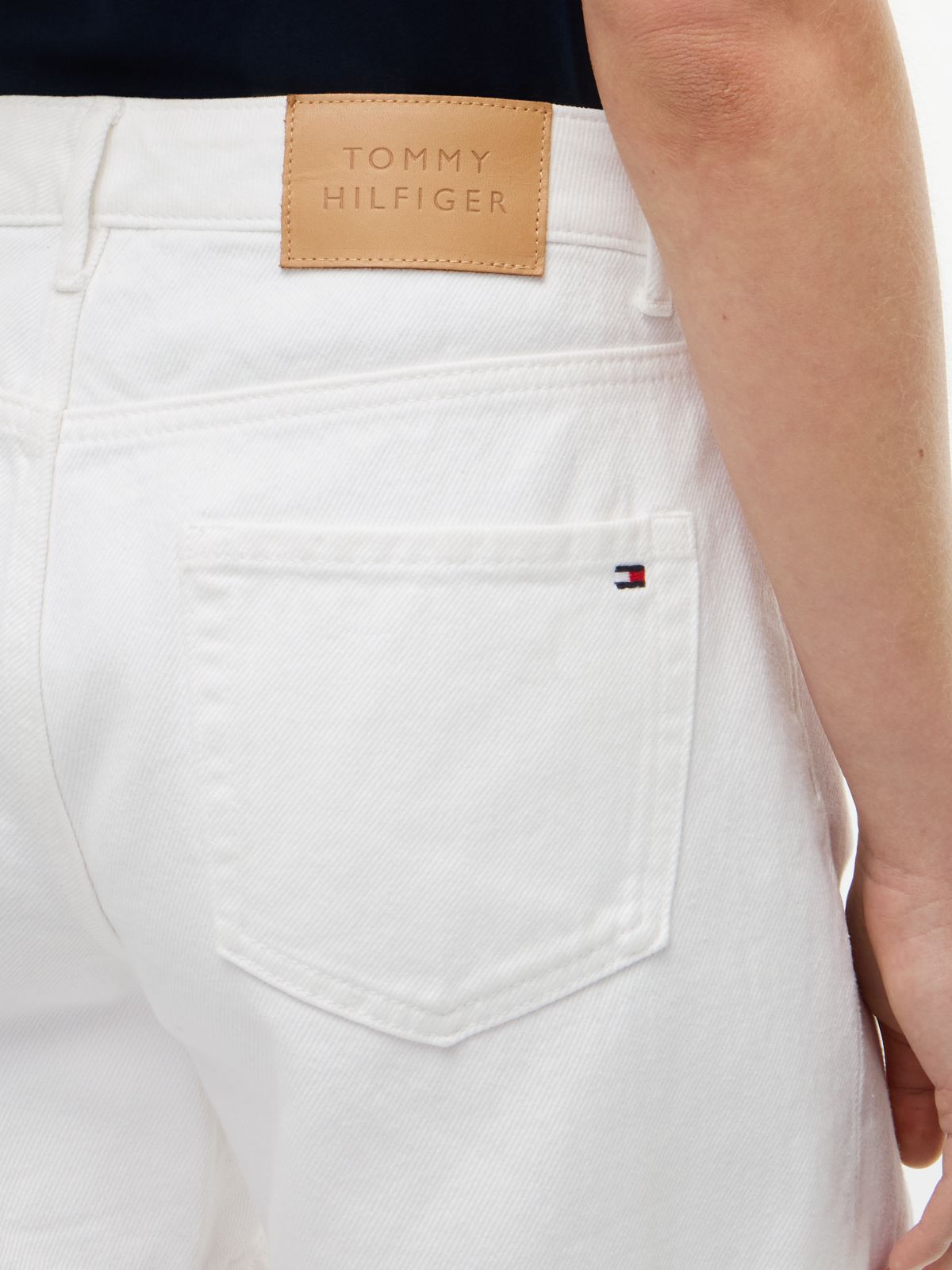 Patch Pocket 5" Denim Short — White