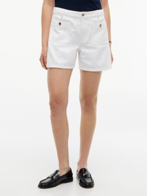 Patch Pocket 5" Denim Short, White