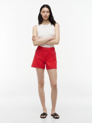 Patch Pocket 5" Denim Short, Primary Red