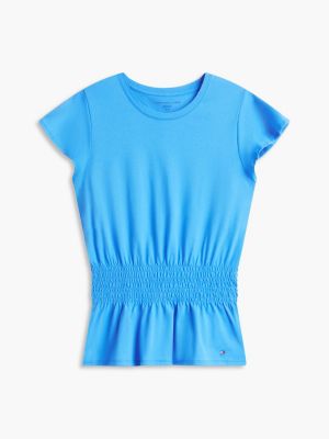 Женские футболки Tommy Hilfiger Flutter-Sleeve Shirred T-Shirt — фото 5