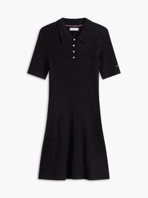 Женские платья Tommy Hilfiger Short-Sleeve Cable Knit Polo Mini Dress — фото 5