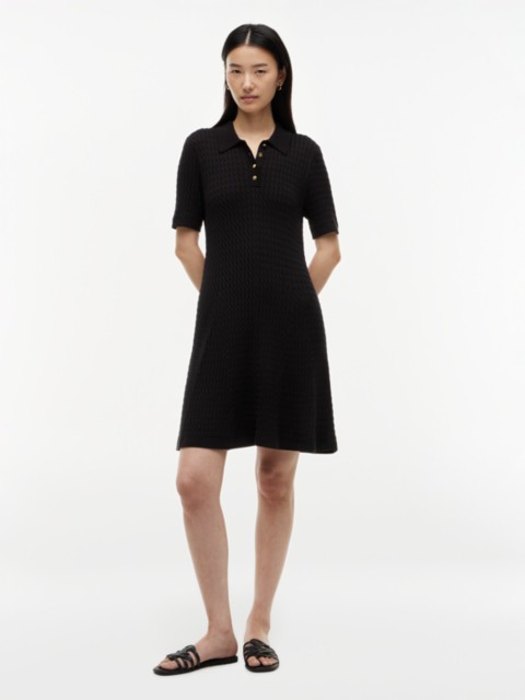 Женские платья Tommy Hilfiger Short-Sleeve Cable Knit Polo Mini Dress