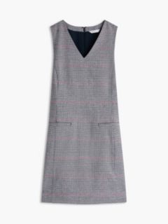 Glen Plaid Sleeveless Mini Dress — Navy Blue 5