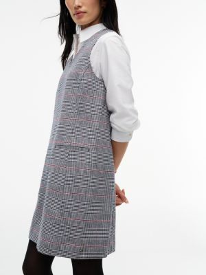 Женское платье Tommy Hilfiger Glen Plaid Sleeveless Mini, цвет: Тёмно-синий — фото 3
