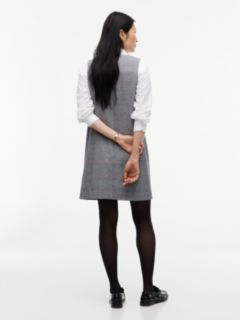 Glen Plaid Sleeveless Mini Dress — Navy Blue 4