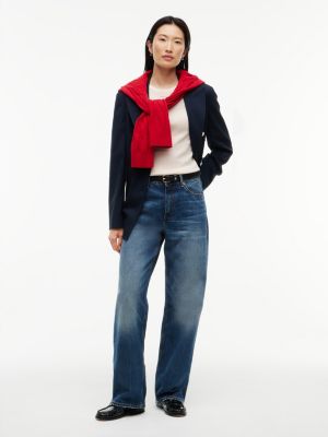 Женские футболки Tommy Hilfiger Ribbed Contrast-Collar T-Shirt — фото 2
