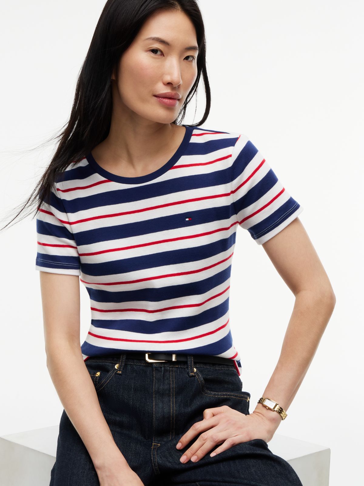 Striped Favorite T-Shirt — Preppy Navy Multi