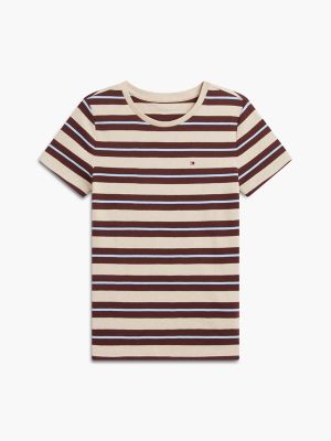 Женская футболка Tommy Hilfiger Striped Favorite, цвет: Бежевый меланжевый разноцветный — фото 5
