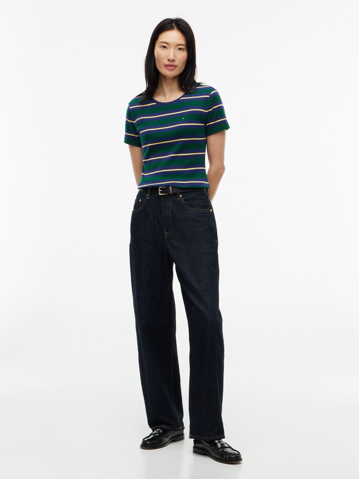 Striped Favorite T-Shirt — Emerald Multi