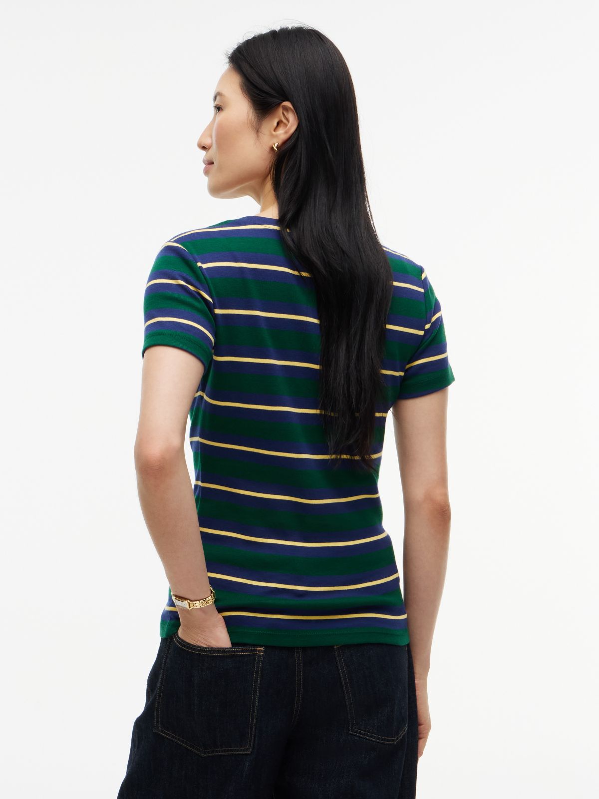 Striped Favorite T-Shirt — Emerald Multi