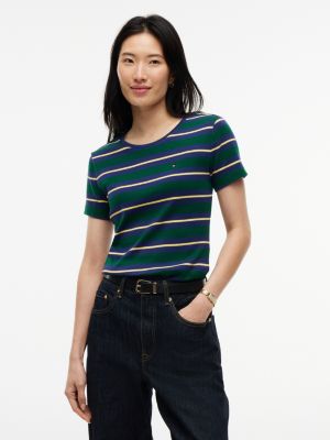Slim Fit Striped Favorite T-Shirt, Emerald Multi