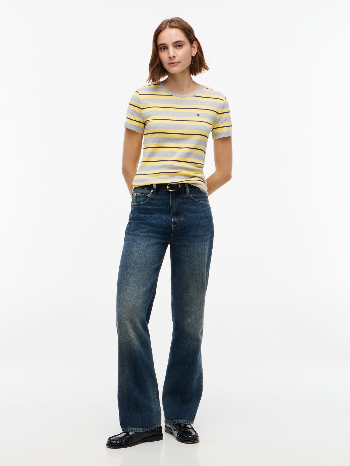 Striped Favorite T-Shirt — Grey Heather