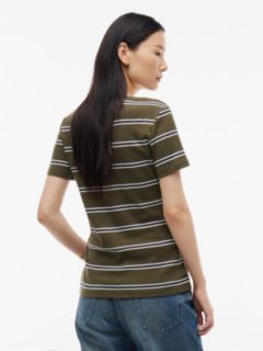 Striped V-Neck Favorite T-Shirt — Platinum Olive 4