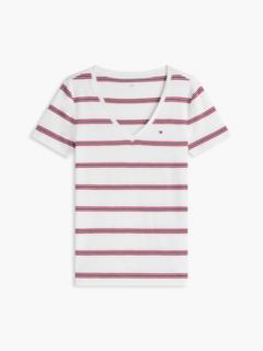 Striped V-Neck Favorite T-Shirt — Ecru 5
