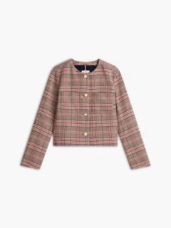 Gold-Button Tweed Lady Jacket — Gulf Sand 5