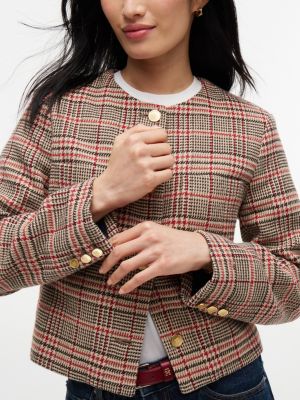 Женская куртка Tommy Hilfiger Gold-Button Tweed Lady, цвет: Песочный — фото 3