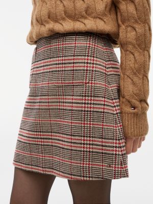 Женская юбка Tommy Hilfiger Tweed Mini, цвет: Песочный разноцветный — фото 3