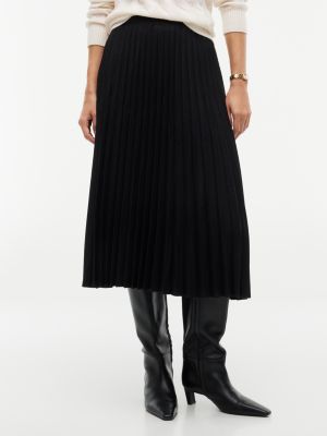 Женская юбка Tommy Hilfiger Pleated Midi, цвет: Чёрный — фото 1