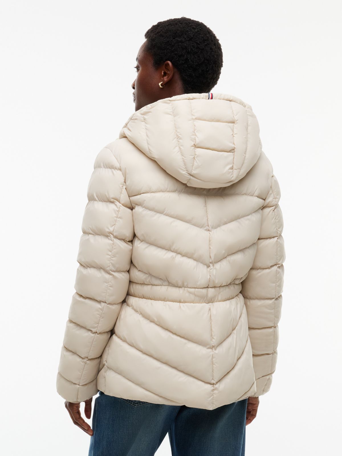 Lightweight Quilted Hooded Jacket — Classic Beige