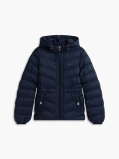 Lightweight Quilted Hooded Jacket — Navy Blue 5