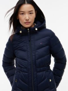 Lightweight Quilted Hooded Jacket — Navy Blue 3