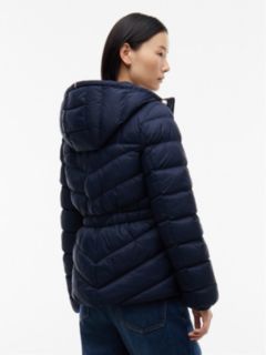Lightweight Quilted Hooded Jacket — Navy Blue 4