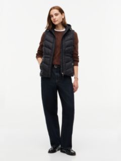 Lightweight Quilted Hooded Vest — Black 2