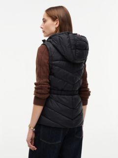 Lightweight Quilted Hooded Vest — Black 4