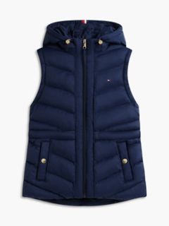 Lightweight Quilted Hooded Vest — Navy Blue 5