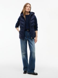 Lightweight Quilted Hooded Vest — Navy Blue 2