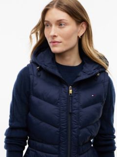 Lightweight Quilted Hooded Vest — Navy Blue 3