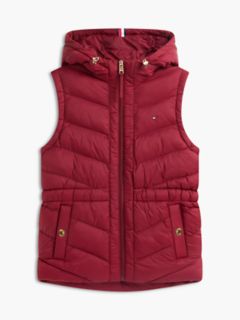 Lightweight Quilted Hooded Vest — Burgundy 5