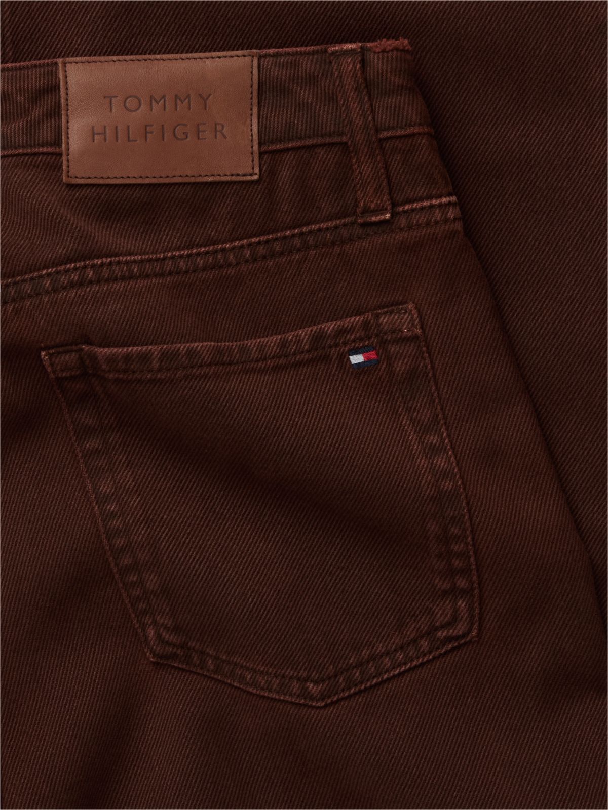 High-Rise Garment-Dyed Wide Leg Jean — Pure Brown