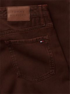 High-Rise Garment-Dyed Wide Leg Jean — Pure Brown 8