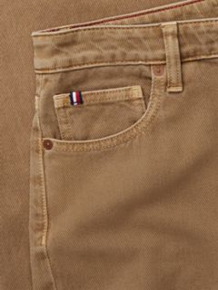 High-Rise Garment-Dyed Wide Leg Jean — Camel 8