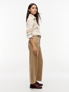 High-Rise Garment-Dyed Wide Leg Jean — Camel 3