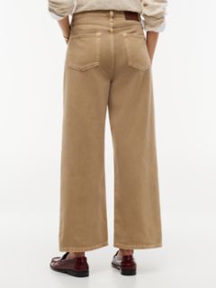 High-Rise Garment-Dyed Wide Leg Jean — Camel 6