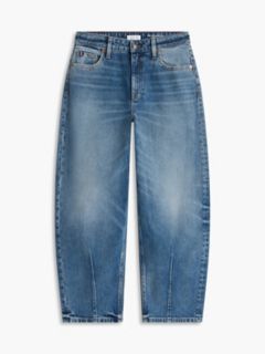 Stretch High-Rise Barrel Jean — Medium Wash 7