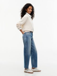 Stretch High-Rise Barrel Jean — Medium Wash 3