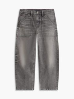 Stretch High-Rise Barrel Jean — Washed Grey 7