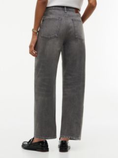 Stretch High-Rise Barrel Jean — Washed Grey 6