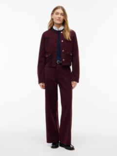 Denim Lady Jacket — Burgundy 2