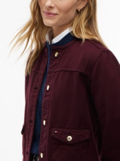 Denim Lady Jacket — Burgundy 3